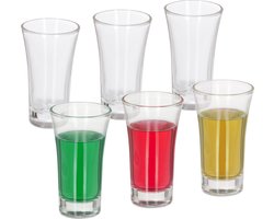 borrelglaasjes - set van 6 - dikke bodem - 6 cl - vaatwasserbestendig - tequila Image