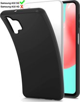 Samsung A32 5G Hoesje - Samsung A32 5G Siliconen Hoesje Zwart - Samsung Galaxy A32 5G Siliconen Hoesje Back Cover Zwart - Back Cover