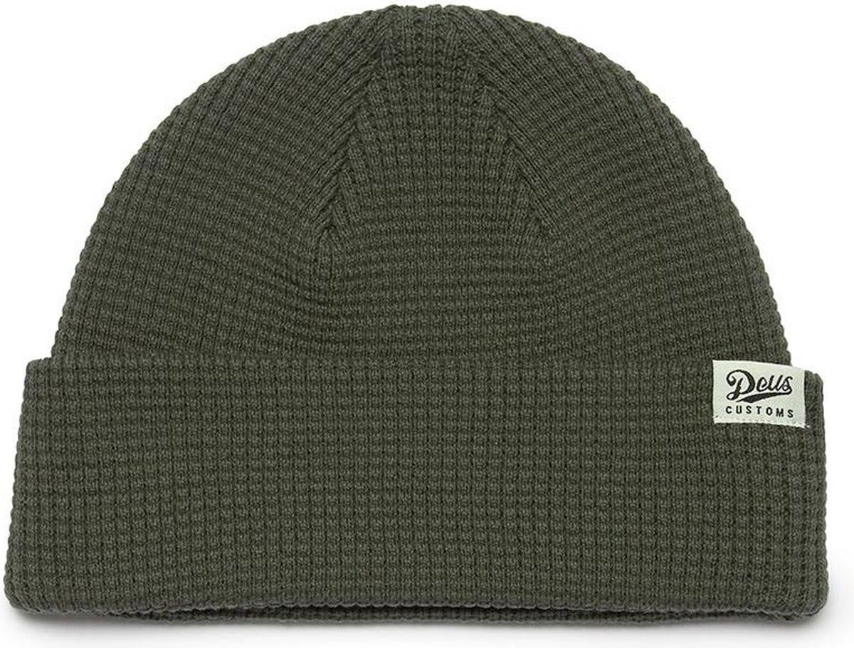 DEUS Waffle Beanie - Forest Green