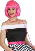Funny Fashion - Jaren 50 Kostuum - Rockn Roll Top Blote Schouders Zwart Vrouw - - One Size - Carnavalskleding - Verkleedkleding