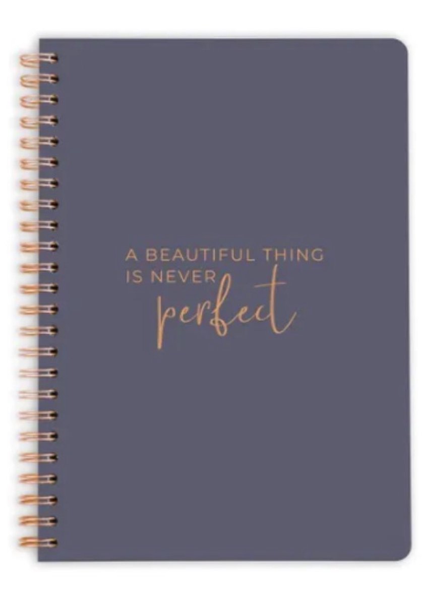 Pure Paper A4-Bullet Journal A Beautifull thing is never perfect, A4 Formaat - Bullet Journal Met Ringband - Gestippeld - Met 60 pagina's - 120 g/m2 Papier