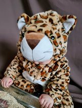 Onesie baby, peuter - Maat 80 huispak - Jumpsuit baby, peuter - Huispak panter  - verkleedkleding luipaard - Hii You