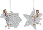 Kerstversiering DKD Home Decor Hars Ster (2 pcs) (9 x 3 x 9 cm)