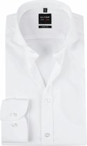 OLYMP Level 5 body fit overhemd - wit fijn twill - Strijkvriendelijk - Boordmaat: 41
