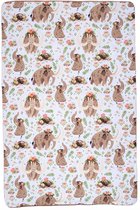 Mamandu Deken Mammoet Junior 75 X 100 Cm Polykatoen Wit/bruin