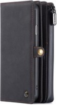 Lederen 2 in 1 Wallet Bookcase iPhone X Zwart- Telefoonhoesje - Smartphonehoesje - Zonder Screen Protector