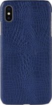 Backcover Slangenprint Fashion Hoesje iPhone X Blauw- Telefoonhoesje - Smartphonehoesje - Zonder Screen Protector
