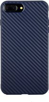 Backcase Carbon Hoesje iPhone 8 Plus Blauw - Telefoonhoesje - Smartphonehoesje - Zonder Screen Protector