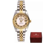 Reginald Horloges - Gold White - Horloge vrouwen - Luxe Design - Dames horloge - 27 mm - Roestvrij Staal - Waterbestendig - Schokbestendig - Geschenkset