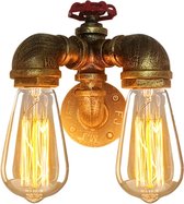 OHNO - Woonaccessoires - Elio Wandlamp - Zwart, Goud - Tijdloos - Modern - Industrieël