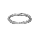 Omringende Diamond Shaped Brilliant Design Ring - Zirkonia Ring- Maat 17 - Verzilverd - Dottilove