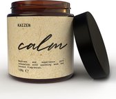 KAIZEN Calm Candle - Luxe Geurkaars met etherische Olie I Relax Aromatherapie Kaars Muskus en Kokosnoot Geur - 120g