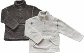 Jongens Teddy Fleece trui Licht Grijs en Antraciet Duo-Pack- Maat 164