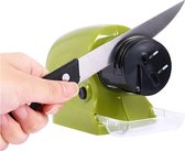 Aiguiseur de couteaux - affûteur de ciseaux - sans fil - antidérapant - convient aux couteaux, ciseaux, tournevis et outils ménagers