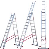 ALDORR Home 3-delige Reformladder 3x11 - Hoogte 6,77 meter
