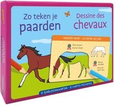 Zo teken je paarden - 12 sjabloonkaarten / Dessine des chevaux – 12 cartes pochoirs