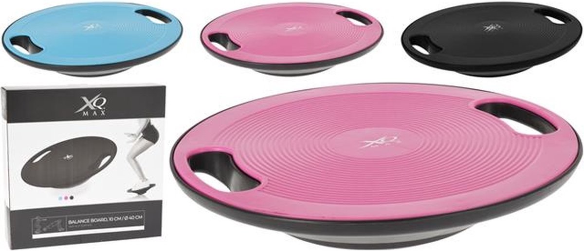 XQMax - Balance Board - Balansbord – Met Anti-Slip Patroon en 2 Handvatten – Roze