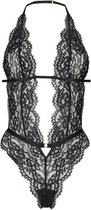 Hunkemöller Dames Lingerie Private Body Salem - Zwart - maat L