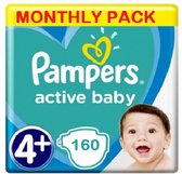 Pampers Active Baby Maat 4+ - 160 Luiers Maanbox