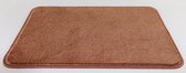 Luxe Badkamermat / WC mat bruin rood 50x80