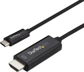 StarTech.com 1m USB C naar HDMI kabel - zwart - 4K bij 60Hz monitorkabel - USB C video kabel - Externe video-adapter - VL100 - USB-C - HDMI - zwart