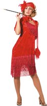 Wilbers & Wilbers - Jaren 20 Danseressen Kostuum - Ms 20-Red Charleston, Rood - Vrouw - Rood - Maat 44 - Carnavalskleding - Verkleedkleding