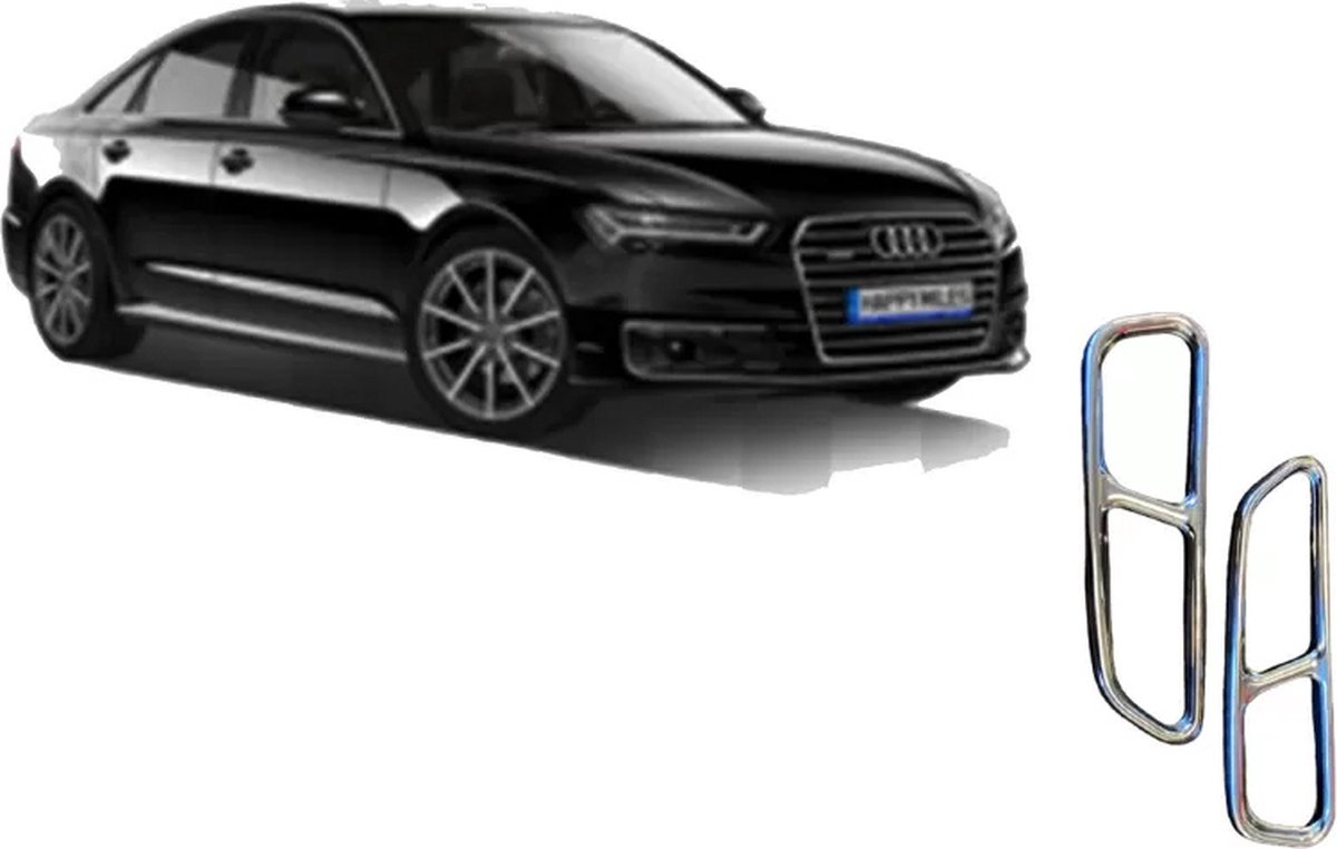 Uitlaatsierstukken Voor Audi A6 C7 A7 A12 Limousine-Avant Chrome 2014-en hoger