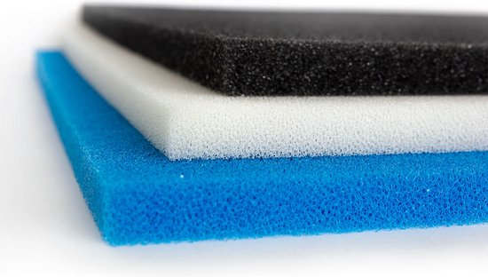 Filterschuimplaat 100x50x5 cm grof zwart - filtermateriaal