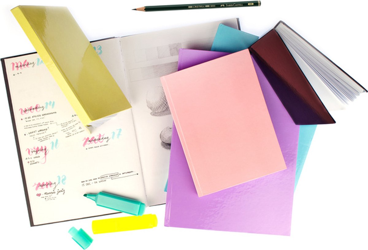 Kangaro - Dummyboek - A5 - zwart - 160 blanco pagina's - 100 grams - schetsboek — afbeelding 4