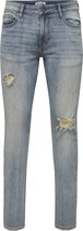 ONLY & SONS ONSLOOM LIFE SLIM L BLUE DAMAGE  MA 1898  Heren Jeans - Maat 29 X L32