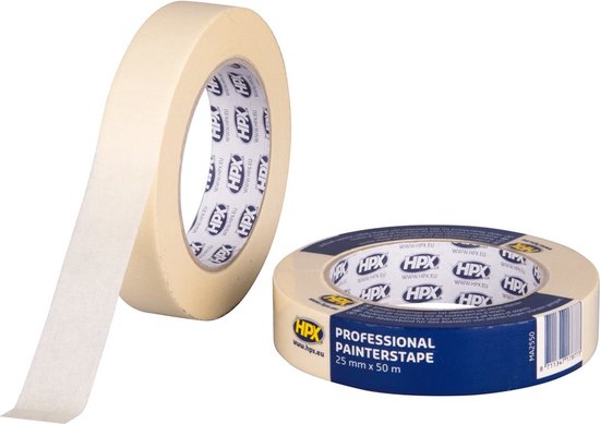 Masking tape 60°C - crèmewit 25mm x 50m