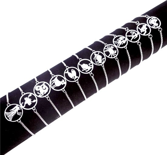 Bracelet collier dames - signe du zodiaque VIERGE / VIERGE en bougie parfumée de luxe cachée - acier inoxydable - cadeau d'anniversaire pour femme - horoscope - zodiaque