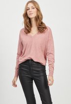 Object Trui Objthess L/s V-neck Knit Pullover N 23034470 Ash Rose Dames Maat - S