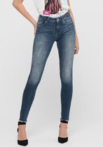 Only ONLBLUSH LIFE MID SK ANK  RW REA422 NOOS Special Blue Grey Denim Dames Jeans - Maat M X L34