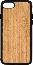 Apple Iphone 7 - 8 - SE (2020) Eik Houten GSM Hoesje Hout Shockproof TPU Case Hoes Uniek Design Telefoon Zwart Protection Geschenk Kerstmis Vaderdag Moederdag Verjaardag