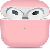 Apple AirPods 3 - Siliconen Case Cover - Hoesje Geschikt voor AirPods 3 - Kleur Roze