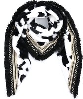 Yoonz - Sjaal Winter / Omslagdoek - Met Gouden Bies - Koe