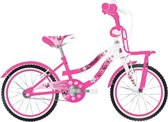 Volare Lovely Kinderfiets - Meisjes - 20 inch - Roze Wit - Twee Handremmen