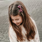 Haarspeldje met strik - vintage flower | Paars | Meisje