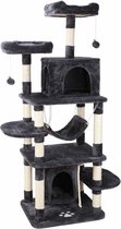 PEDY® Luxe Krabpaal - Kattenkrabpaal - Kattentoren - Kattenboom met Krabpalen - Multiniveau Krabpaal - Kattenboom - 170cm - Donkergrijs