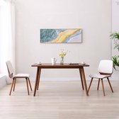 Decoways - Eetkamerstoelen 2 st kunstleer wit