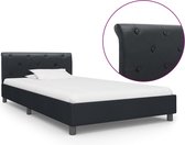 Decoways - Bedframe kunstleer zwart 100x200 cm