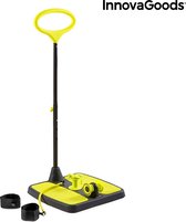 InnovaGoods Billen & Benen Fitness Platform met Oefengids - Fitness Platform-  sporten thuis- Unisex Volwassen, Zwart/Geel, Eén Maat- fitness- en fitnessuitrusting