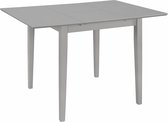 Decoways - Eettafel verlengbaar (80-120)x80x74 cm MDF grijs