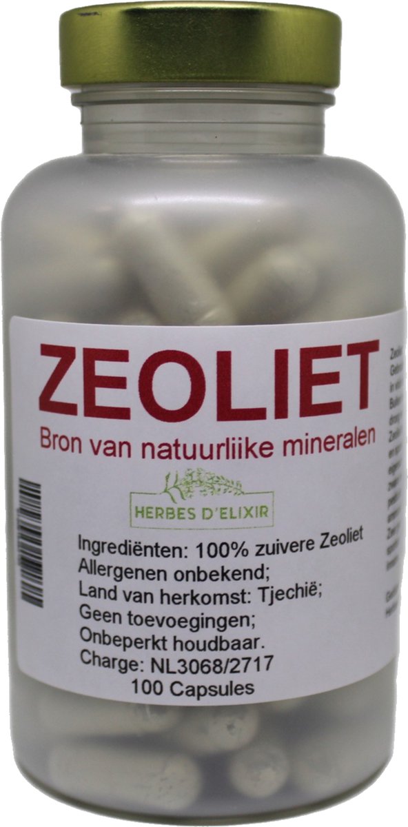 Goedkoopste Herbes D'elixir Zeoliet Capsules – Detox en Mineralen Boost – 100 Stuks – 100 Pure Zuivere Kwaliteit