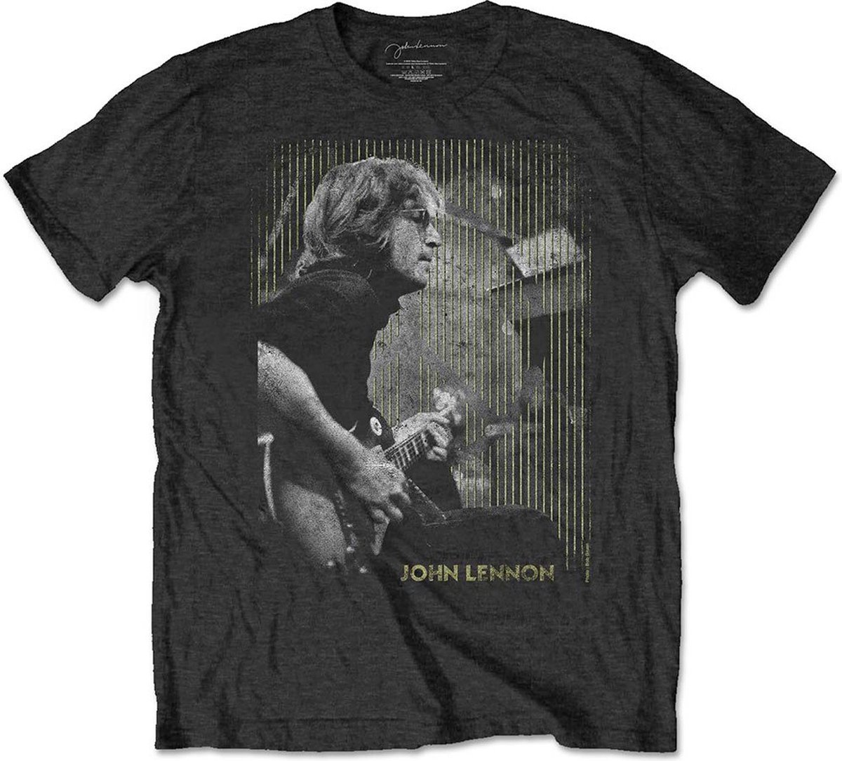 John Lennon - Gibson Heren T-shirt - 2XL - Zwart