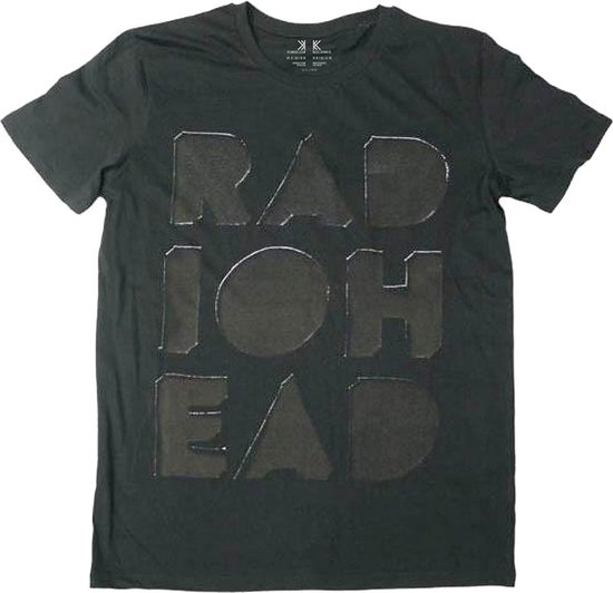 Radiohead - Debossed Note Pad Heren T-shirt - L - Zwart