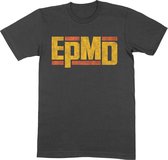 EPMD Heren Tshirt -M- Distressed Classic Logo Zwart
