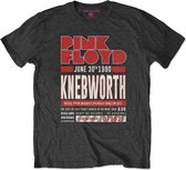 Pink Floyd Heren Tshirt -S- Knebworth '90 Red Zwart