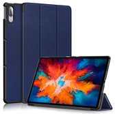 Lenovo Tab P11 hoes - Lenovo Tab P11 bookcase Donker Blauw - Trifold tablethoes smart cover - hoes lenovo tab P11 - Ntech